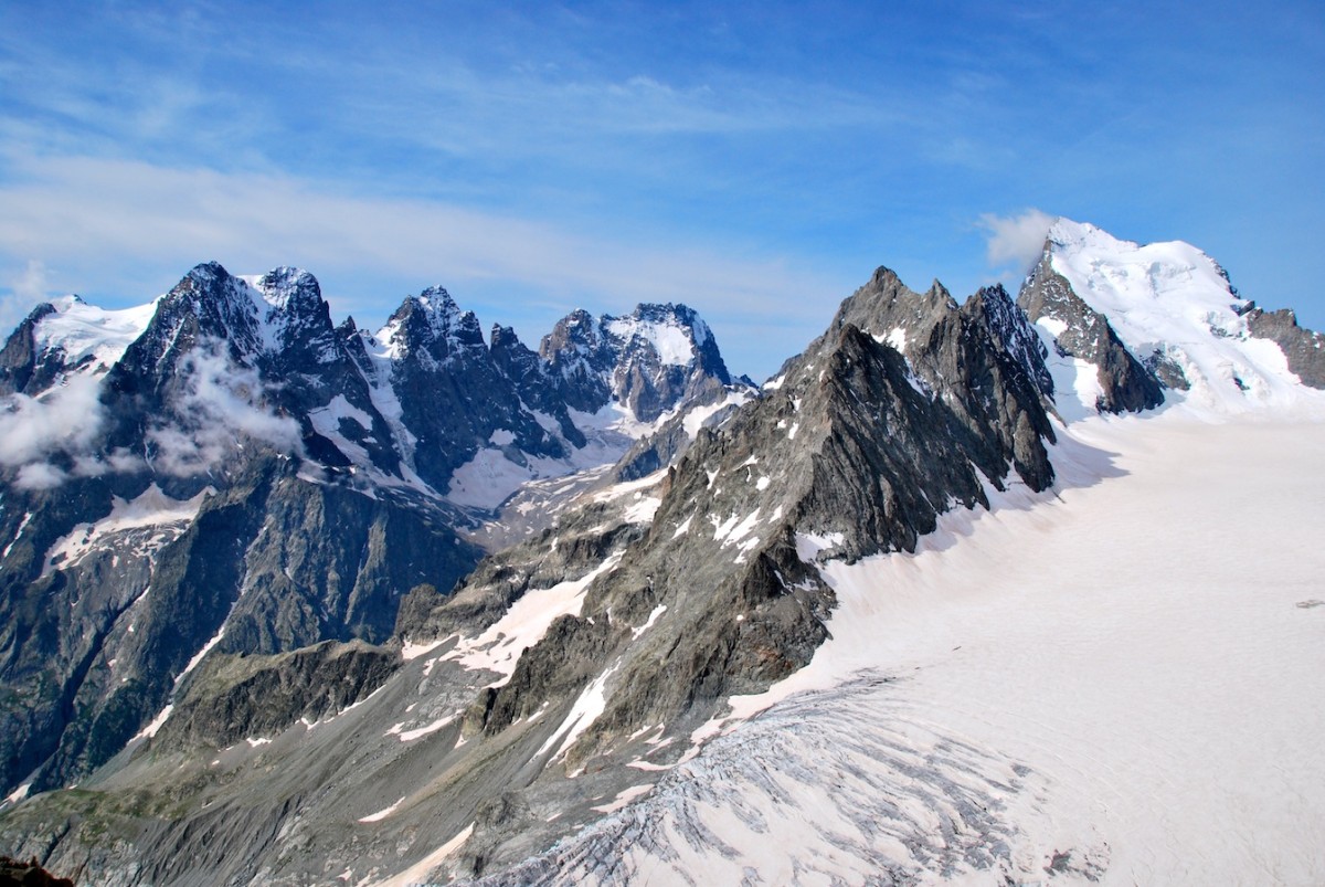 Pelvoux, Ailefroide, Grande Sagne, Barre des Écrins et Glacier Blanc