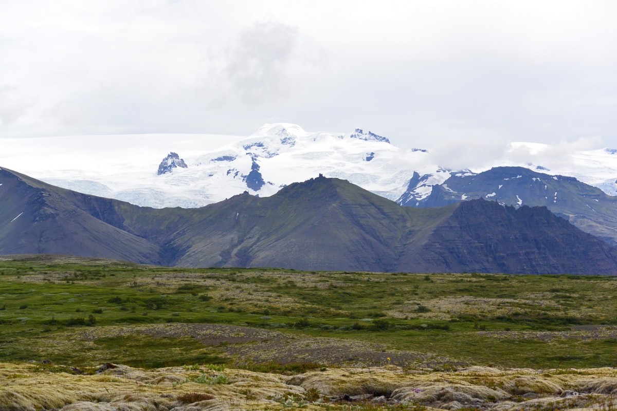 Vue sur le Hvannadalshnukur ; point culminant de l'Islande.