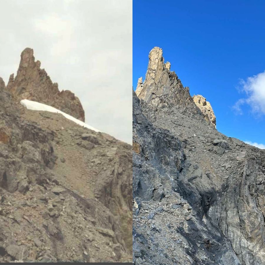 photo du topo vs photo du jour de la sortie