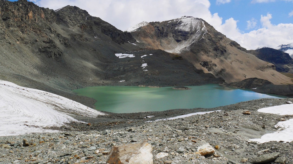 Lac et glacier du Montet (branche nord).
