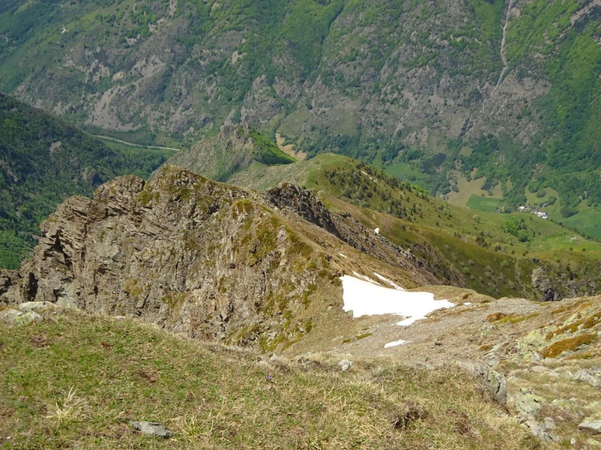 Longue croupe herbeuse avec final alpin
