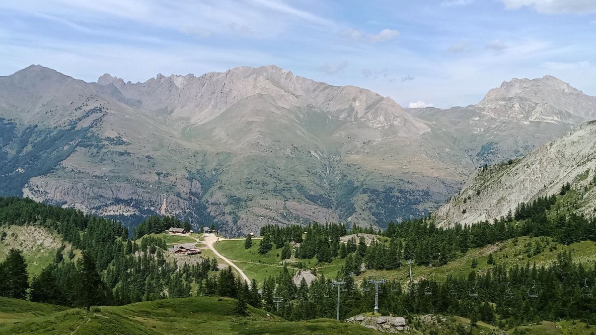 La Tête Noire vue du domaine skiable du Monetier-les-Bains