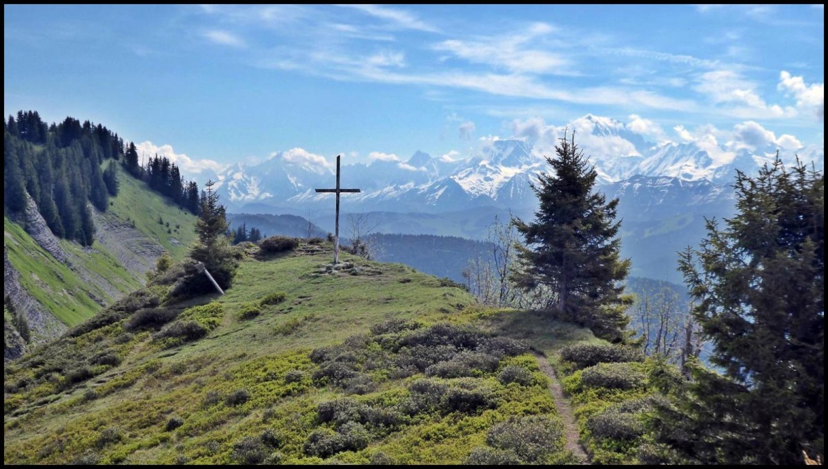Croix de Stata et sa vue Mont Blanc...