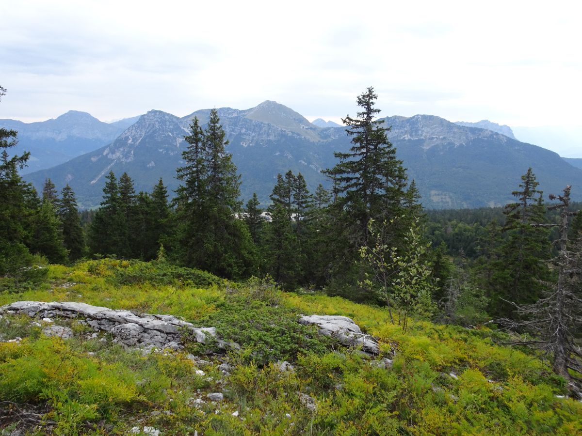 À la montée, regard arrière sur le Colombier