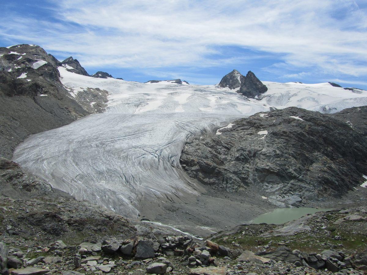 La branche orientale du glacier du Ruitor.
