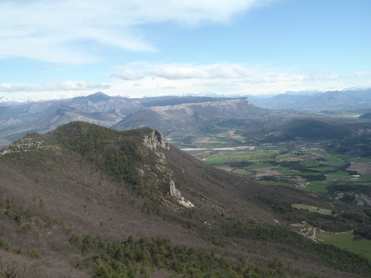 Panorama sur la vallée du Buëch et les Alpes
