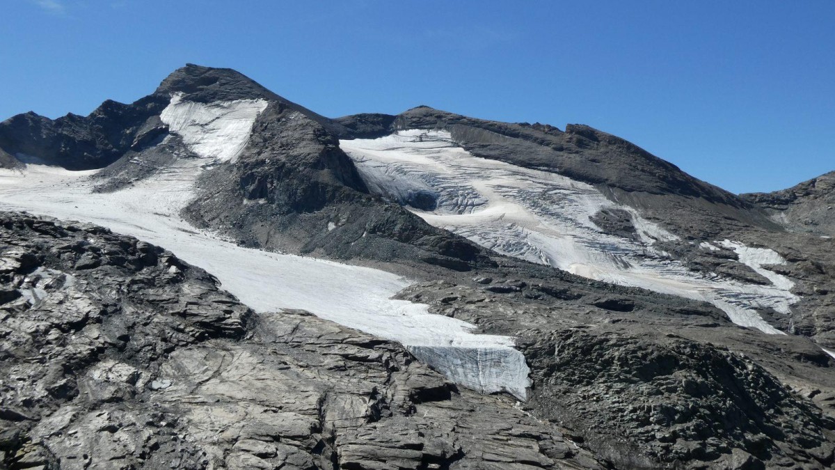 Vue sur les glaciers des Sources de l'Isère.
