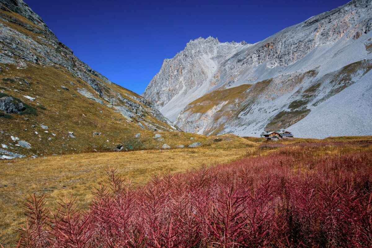 Vue sur le refuge 