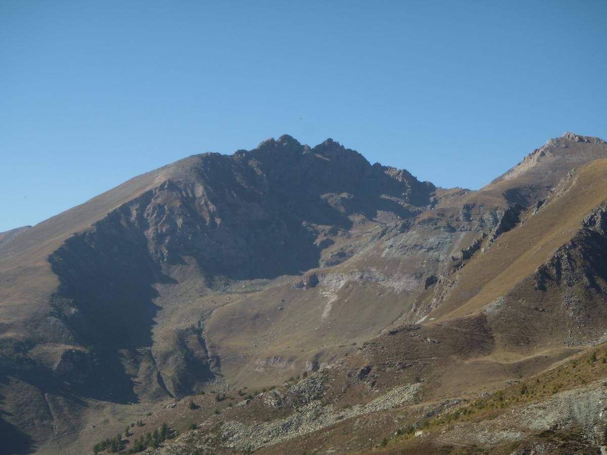 Le versant du Monte Orsiera où se déroule l'ascension