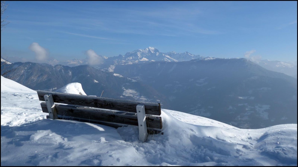 Pause à l'Alpettaz, avec vue... Mont Blanc