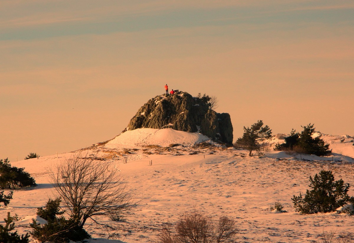 La Grande Pierre Bazanne en hiver.