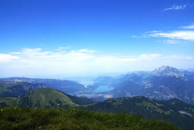 du sommet de la petite Sambuy, vue sur le lac d’Annecy.