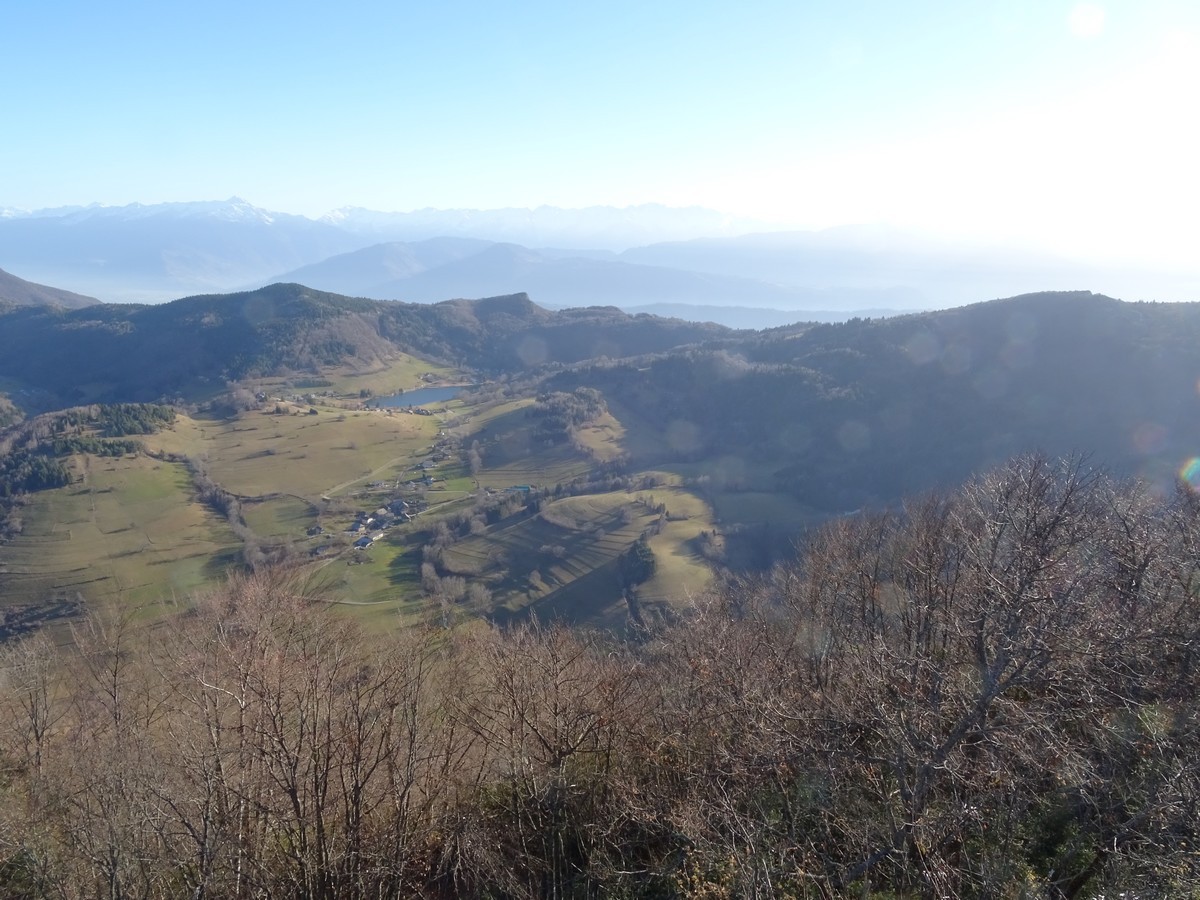 Le plateau de La Thuile vu depuis le sommet de Montgelas