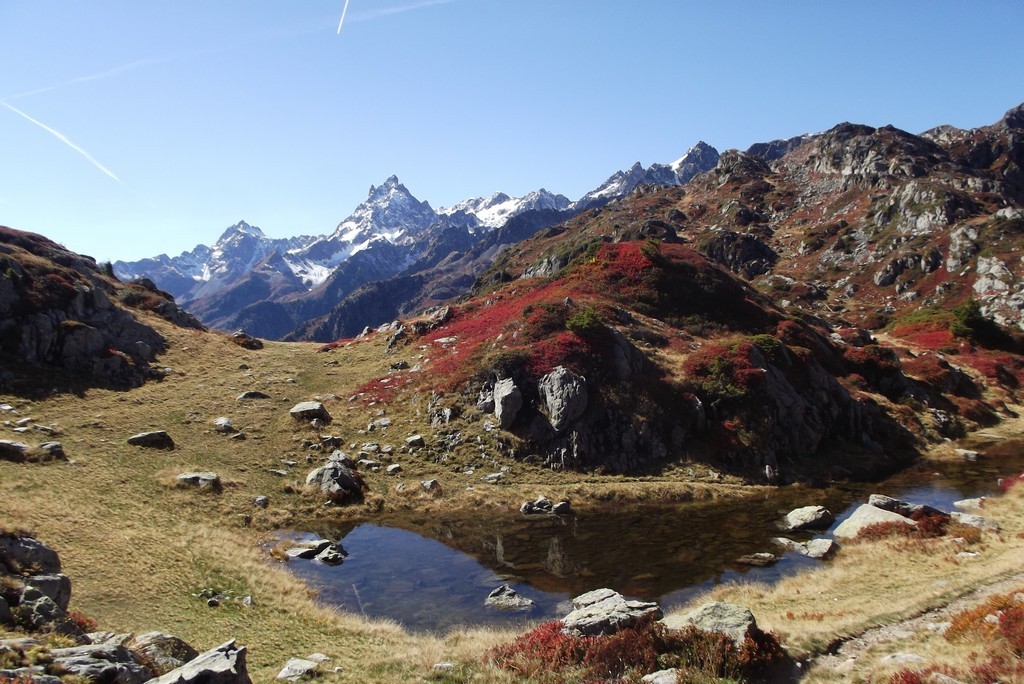 Sous le regard du Grand Pic de Belledonne