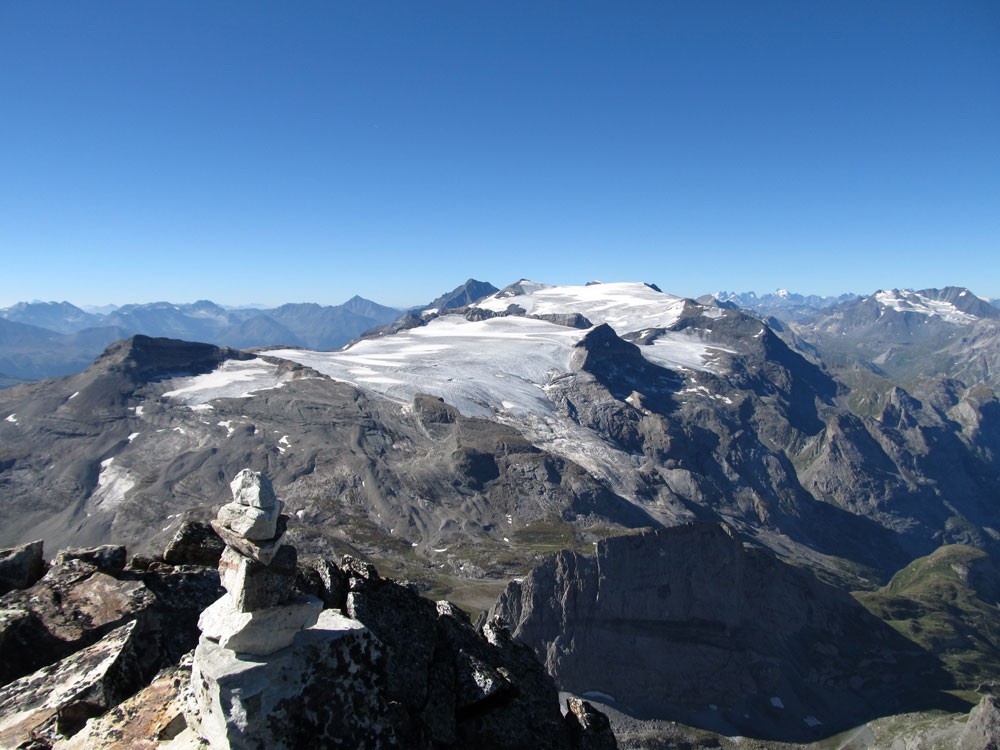 Du sommet : Glaciers de la Vanoise, Ecrins, Péclet-Polset