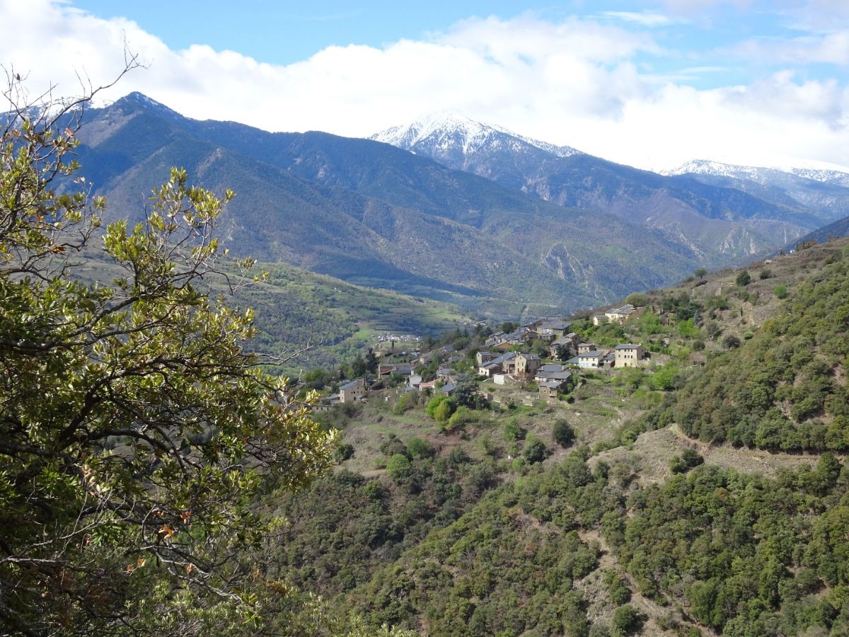 Jujols vu du sentier de Flaçà