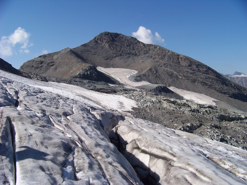 Aiguille de Méan Martin vue du glacier des Roches Blanches.