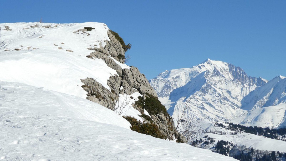 Crête de Boustera et Mont Blanc.