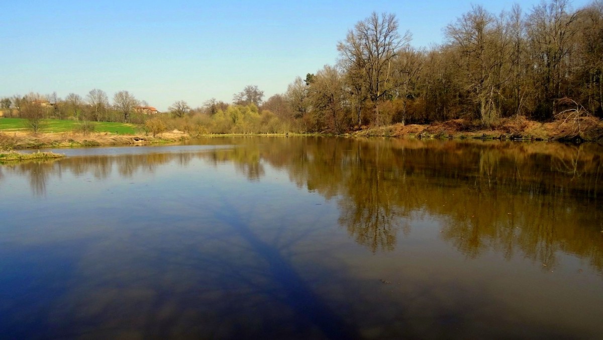 À mi-parcours, l'étang du Roussiau.