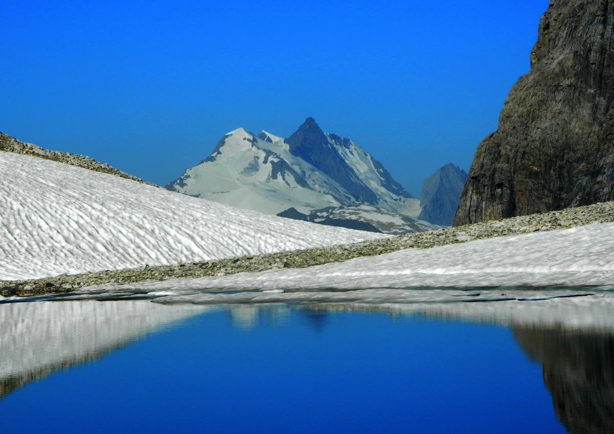 Le lac glaciaire et la Grande Casse.