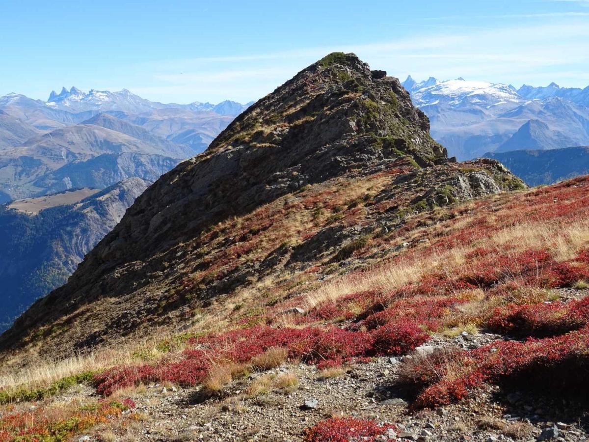 Depuis le col 100 m à l'ouest du sommet, le grain de Chalvet paraît "tout petit". Mais il ne faut pas s'y tromper, c'est quand même un grand...