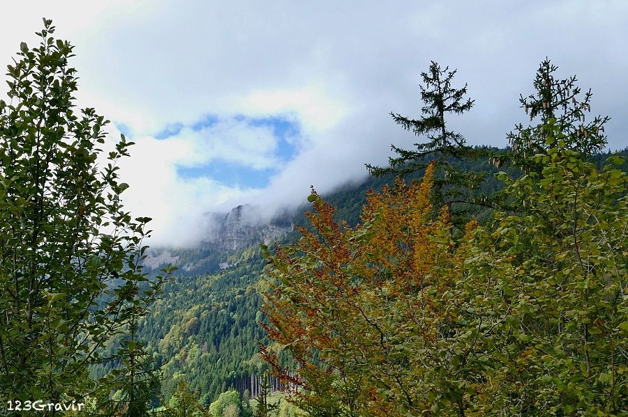 Au pied des falaises du Mont d'Or