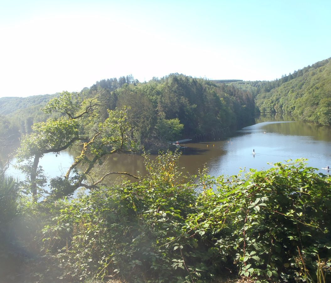 Le point central de la boucle : le confluent des deux Ourthe