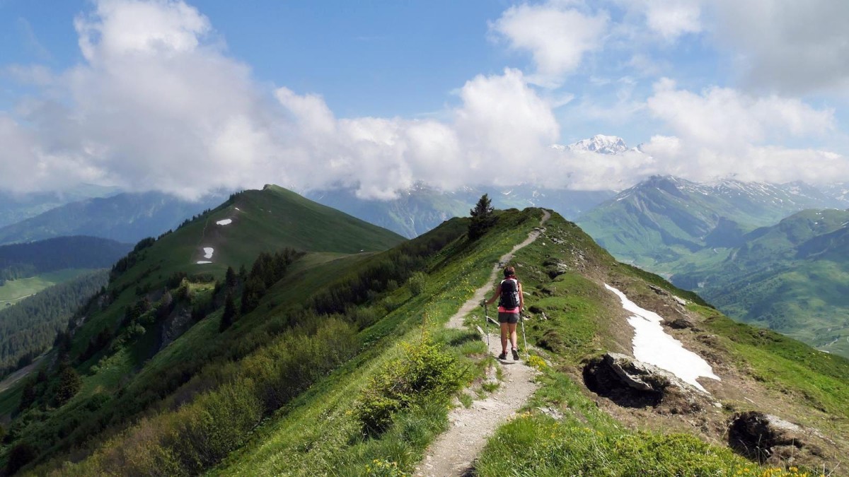 Crête vers Roche Parstire et sa vue Mont Blanc