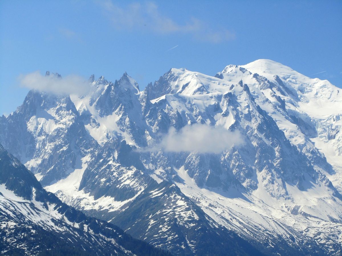 Vue superbe sur le Mont Blanc.