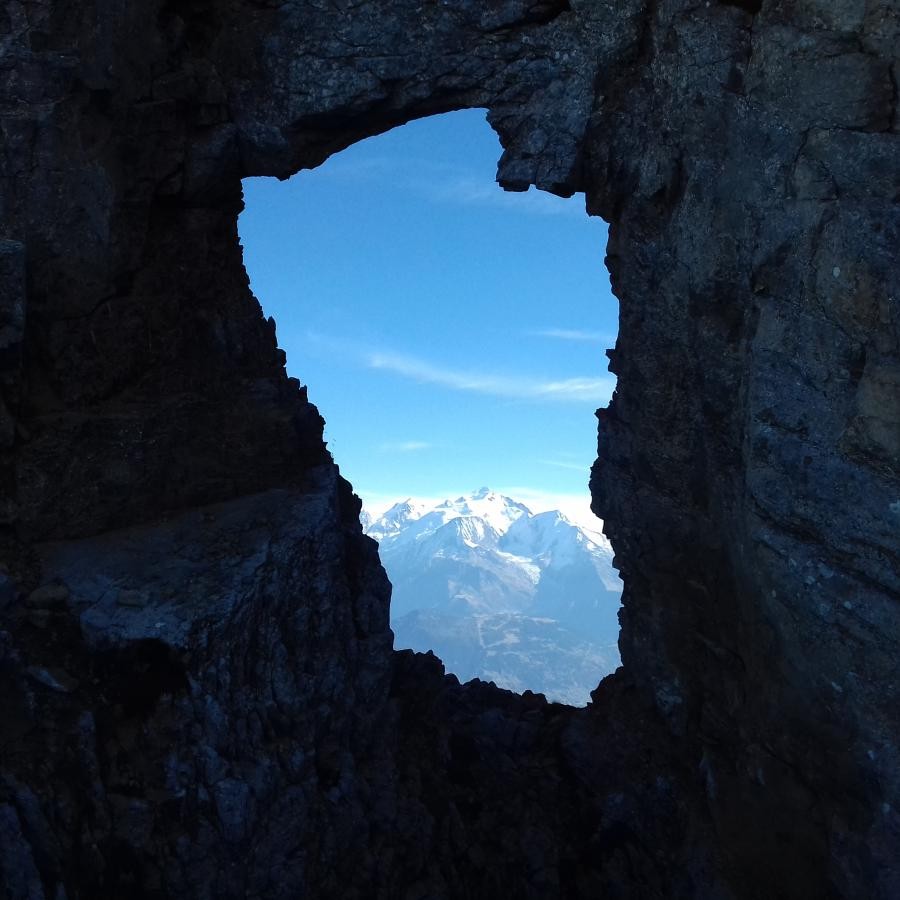 Vue insolite sur le Mont Blanc