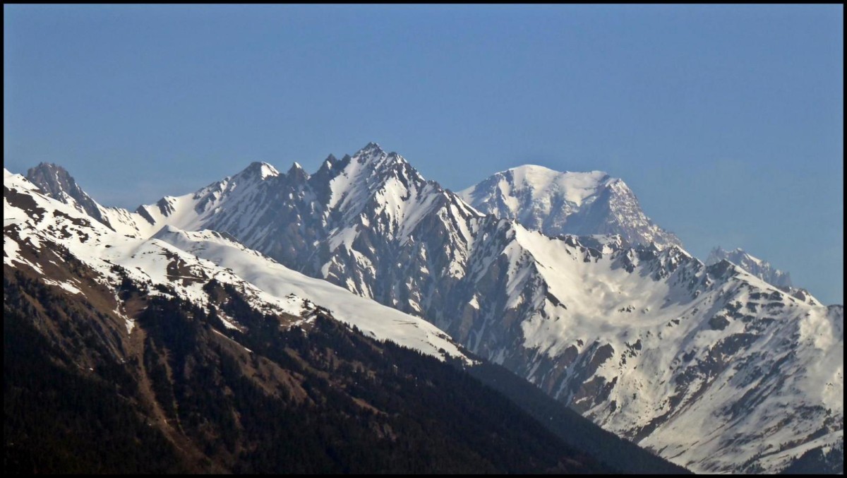 Roignais et Mont Blanc, de la Croix de Feissons