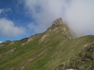 en montant au Mont Coin (vue depuis le col)