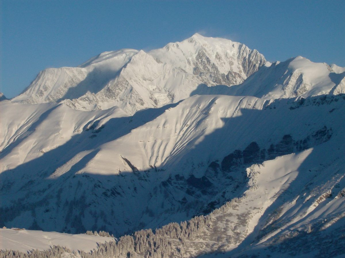 La vue sur le Mont Blanc.