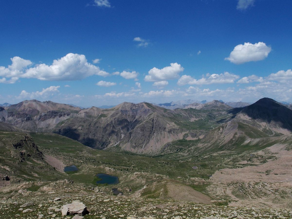 Lacs de la Braissette depuis la Cime Plate