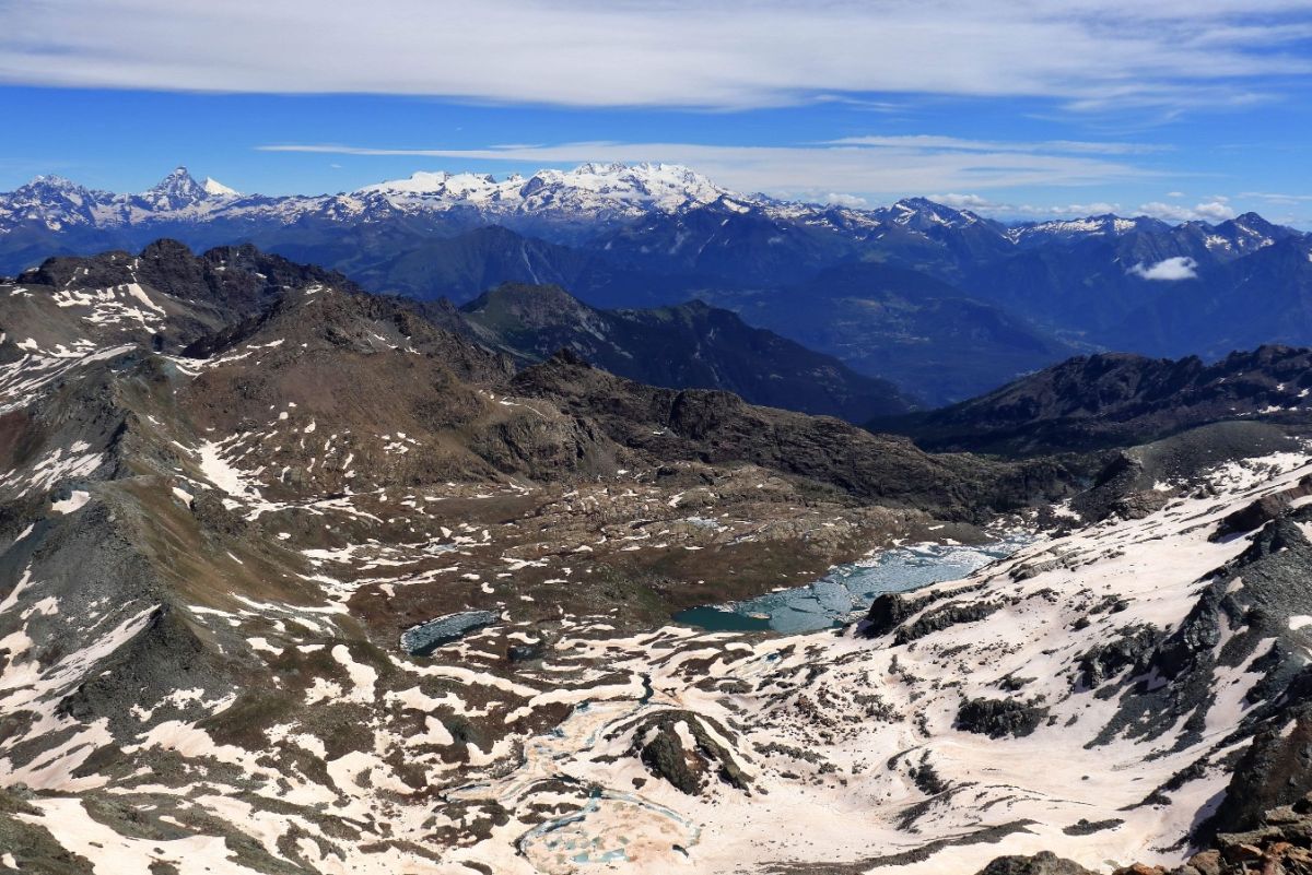 Super vue sur le massif du Mont Rose