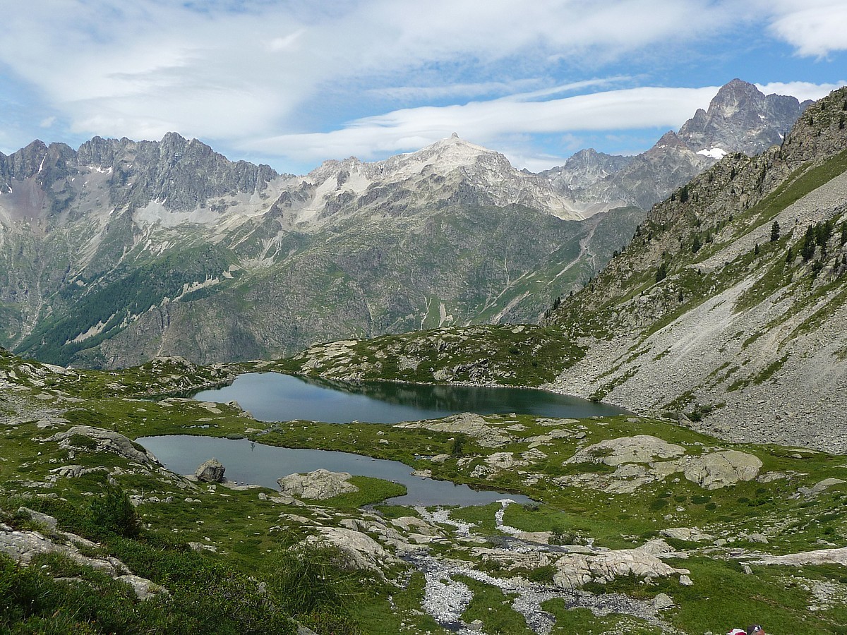 Lacs Pétarel, Pic des Souffles, Pic Turbat et Olan.