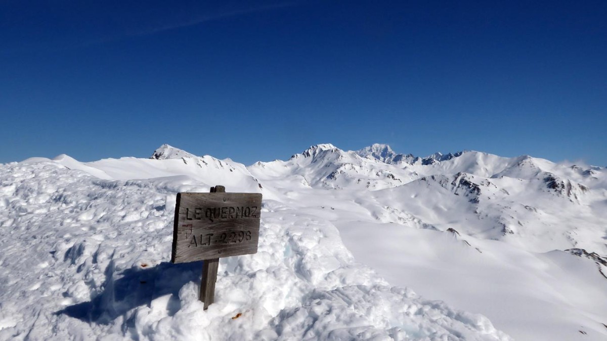 Sommet du Quermoz, vue Mont Blanc...
