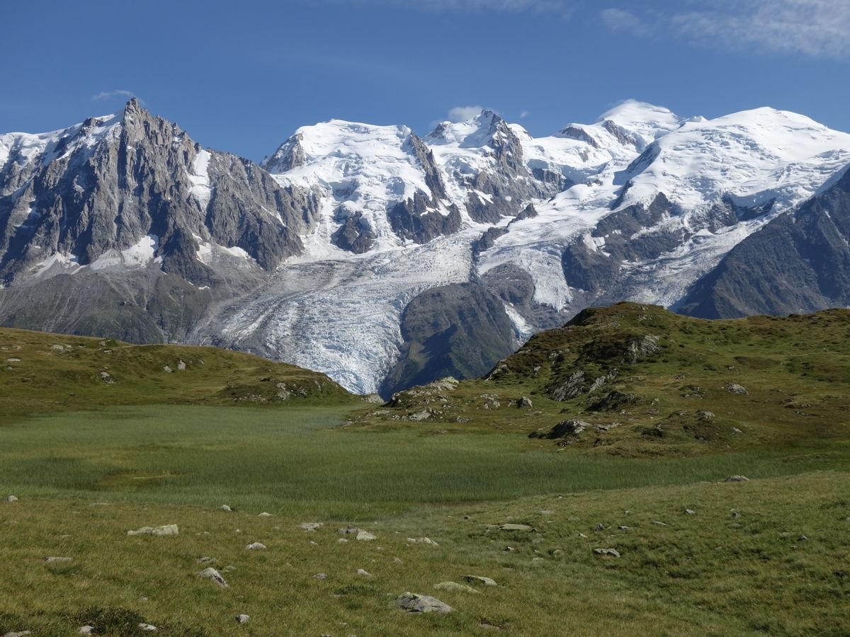 Le meilleur panorama aux premières loges juste en face du Mont Blanc.