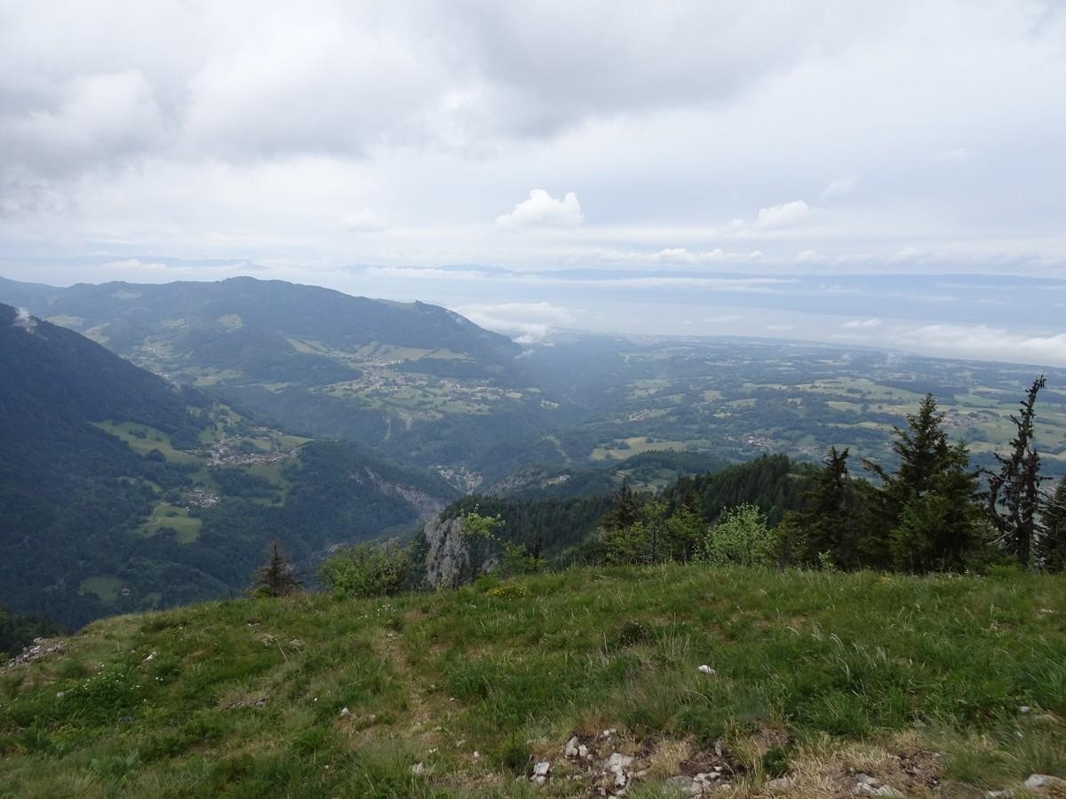 Pointe de Tréchauffé : au loin, le Léman