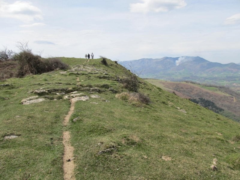 Le large sommet de l'Hoxahandia 577m.