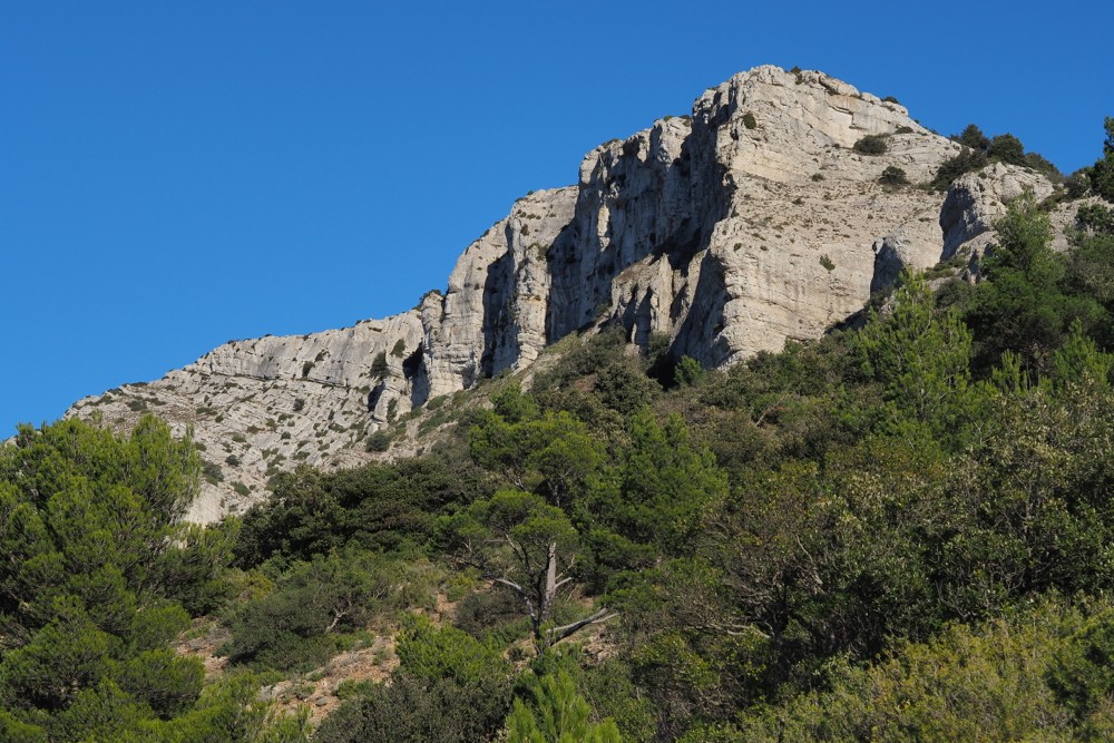Le rocher de l'Olympe, point culminant du mont Aurélien.