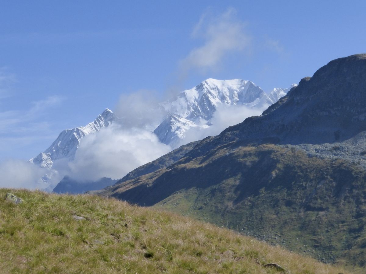 Mont Blanc point de mire tout au long du parours