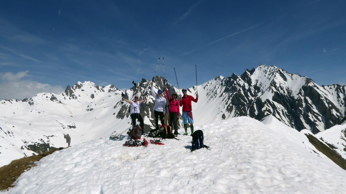 La p'tite équipe au sommet du Mont Rosset