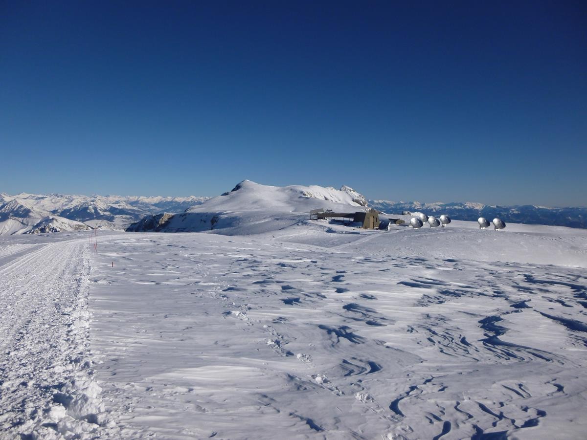 Le plateau de Bure en hiver.