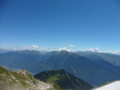 Une des nombreuses vues sur le Mont Blanc.