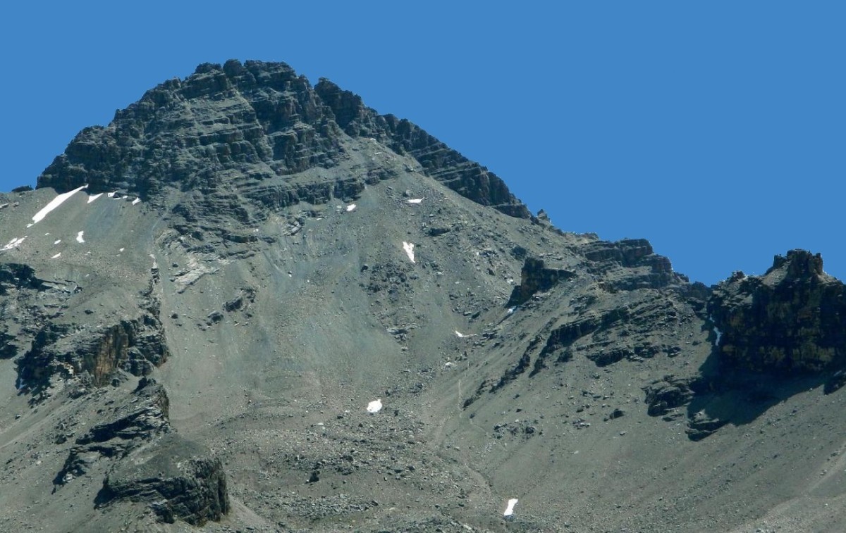 Le Pic de Rochebrune vu du col Perdu.