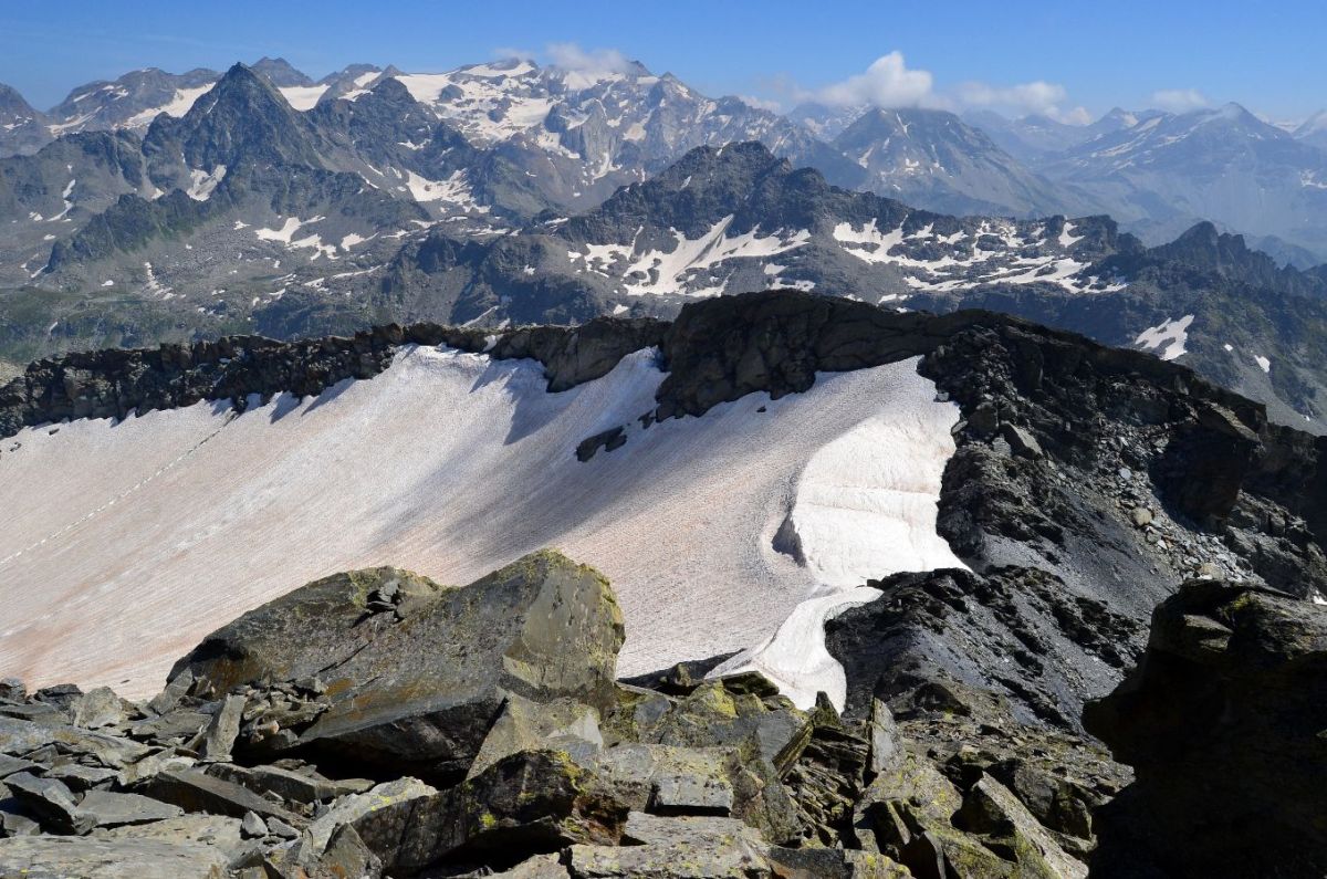 Le petit glacier sous la Pointe de la Louïe Blanche