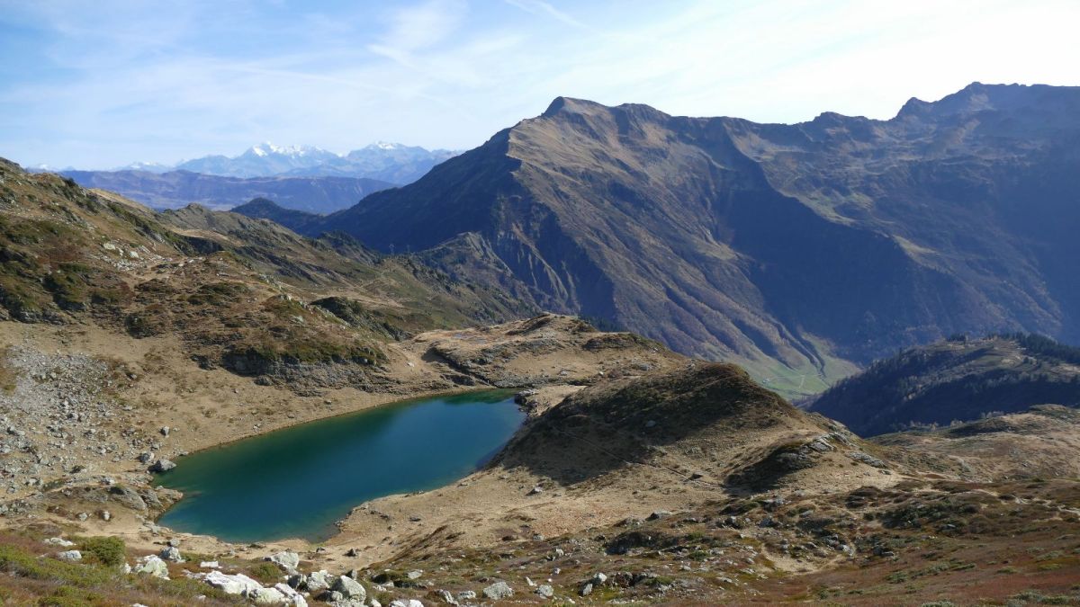 En léger surplomb du Lac Noir.