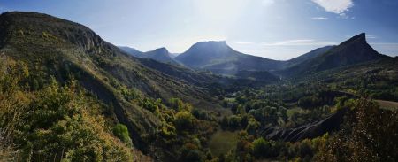 Vallon du Vanson depuis la route.