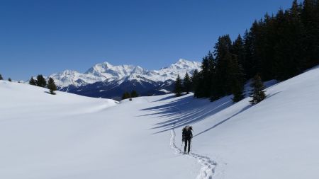 Regard arrière vers le beau Mont Pourri.